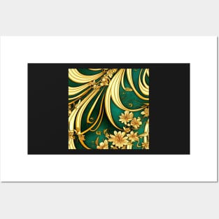 Art Nouveau floral pattern, model 18 Posters and Art